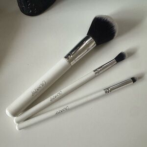 ColourPop Brush Set White Face Powder Eye Blending Pencil Brush Trio